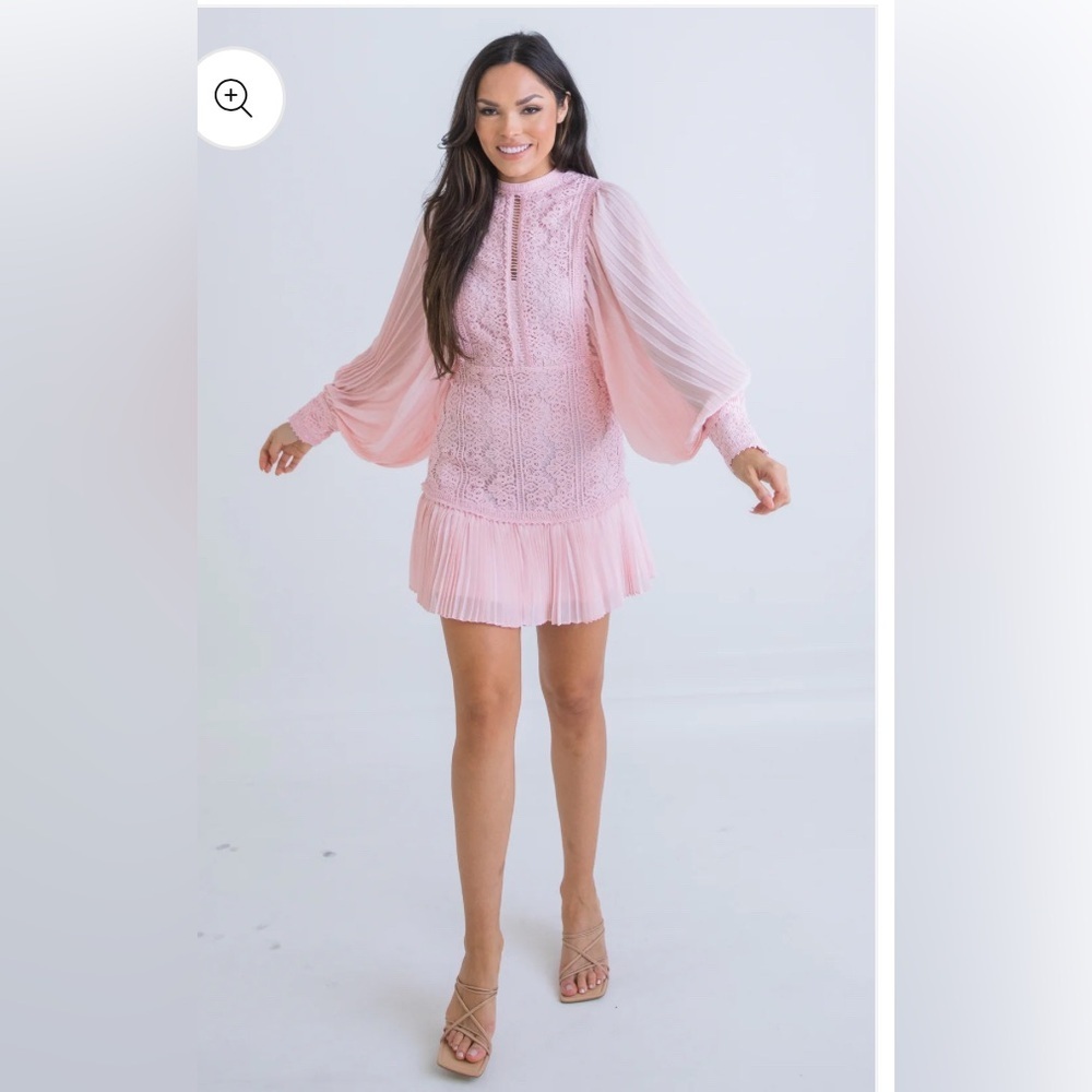 Karlie Blush Pink Lace Mini Dress NWT